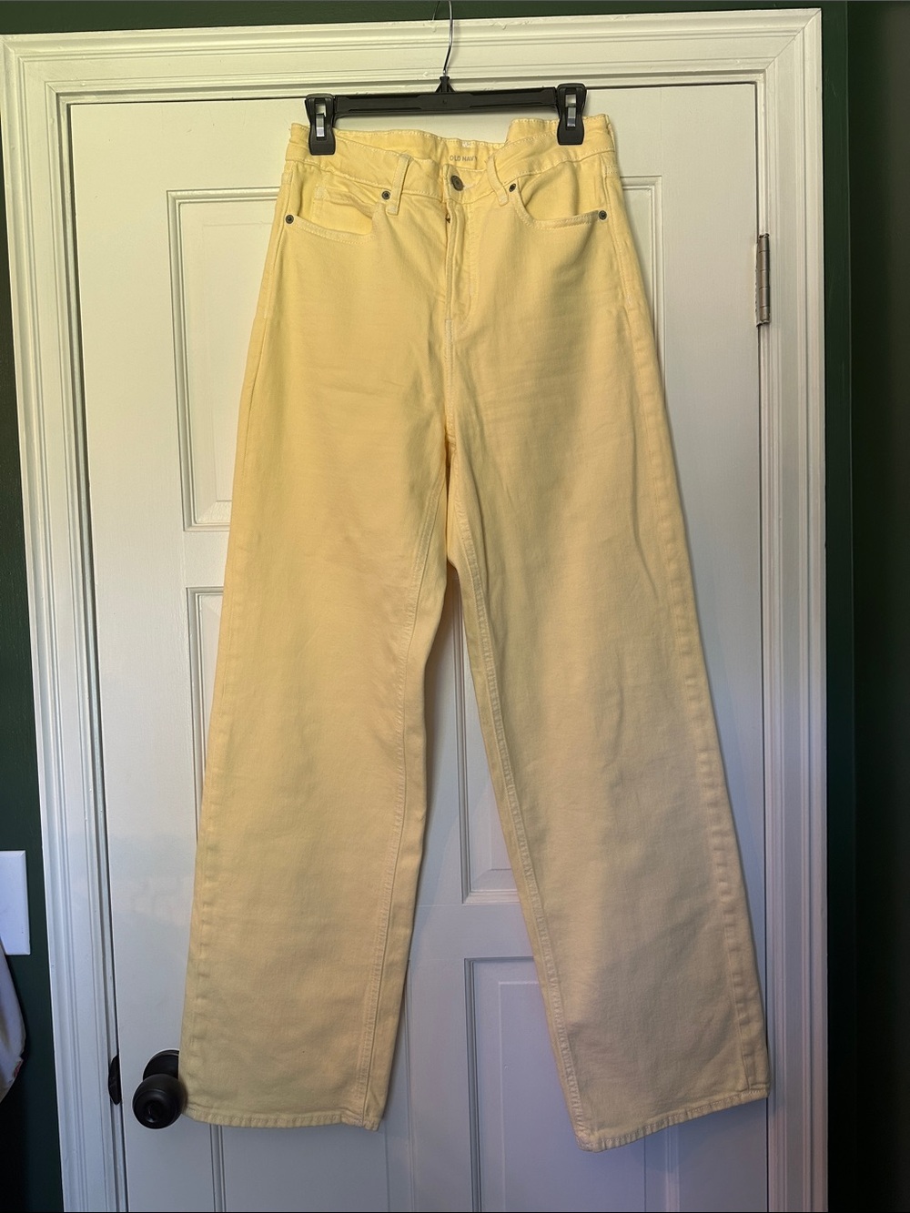Old Navy Yellow Extra High-Rise Sky-High Wide Leg Jean Size 4 Tall